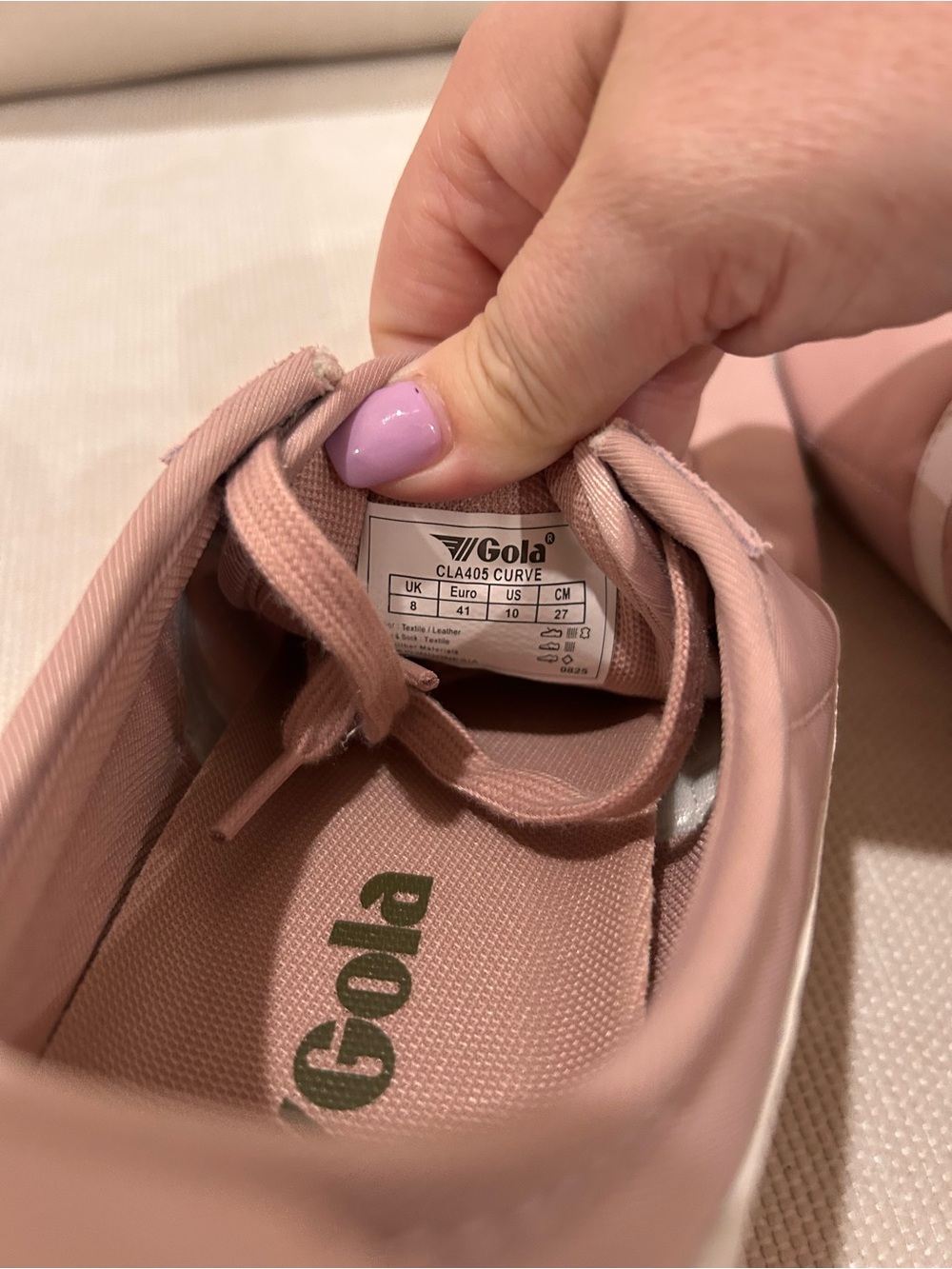 New Gola Exclusive Curve Sneakers Chalk Pink/White/Khaki/Gum - Picture 8 of 8
